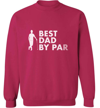 Best dad by par adult's unisex pink sweater 2XL