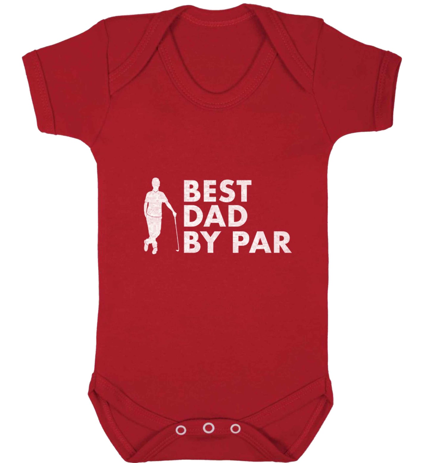 Best dad by par baby vest red 18-24 months