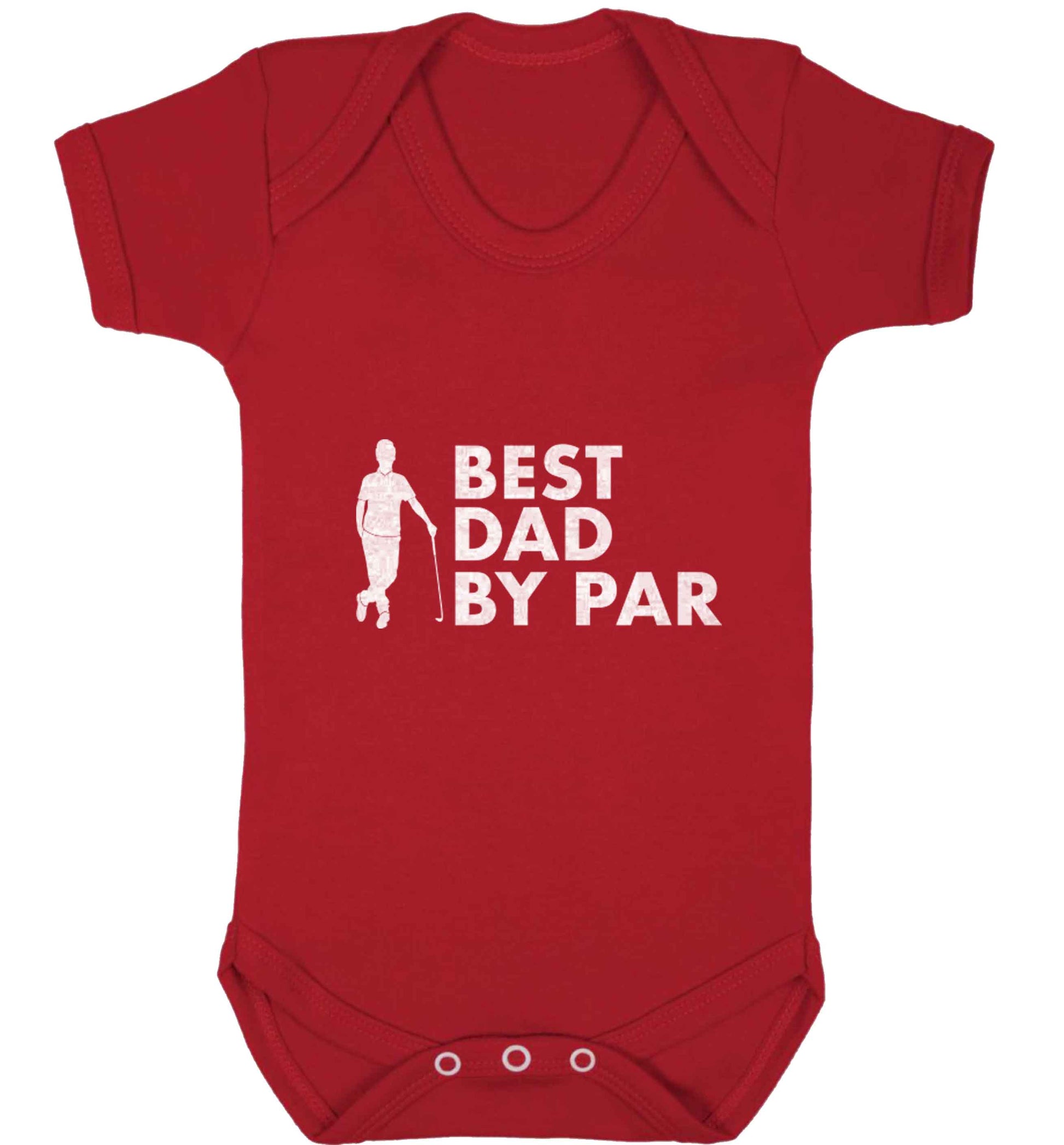 Best dad by par baby vest red 18-24 months