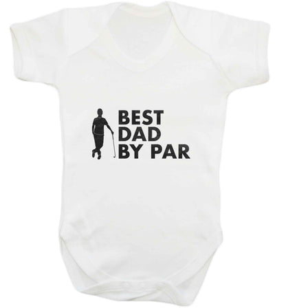 Best dad by par baby vest white 18-24 months