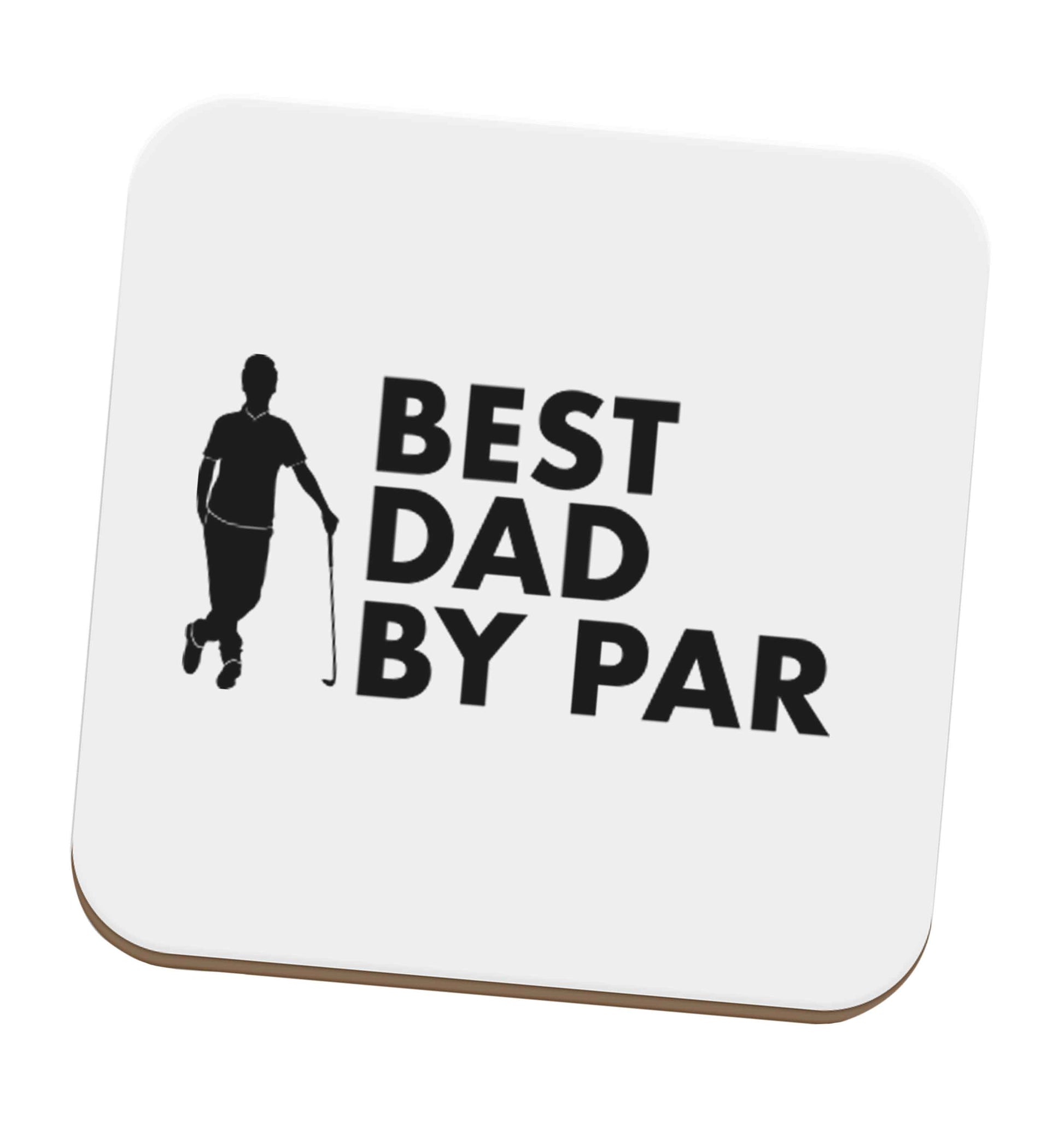 Best dad by par set of four coasters