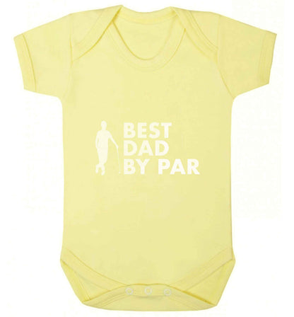 Best dad by par baby vest pale yellow 18-24 months