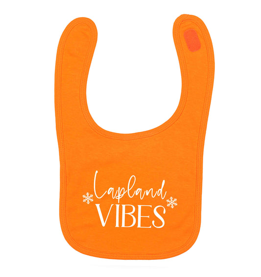 Lapland vibes orange baby bib