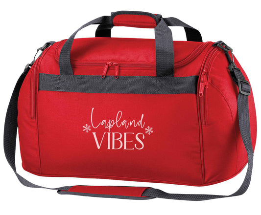 Lapland vibes red holdall / duffel bag