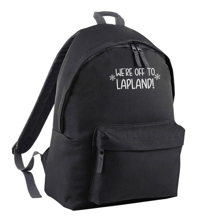 We're off to Lapland black adults backpack