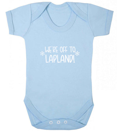 We're off to Lapland baby vest pale blue 18-24 months