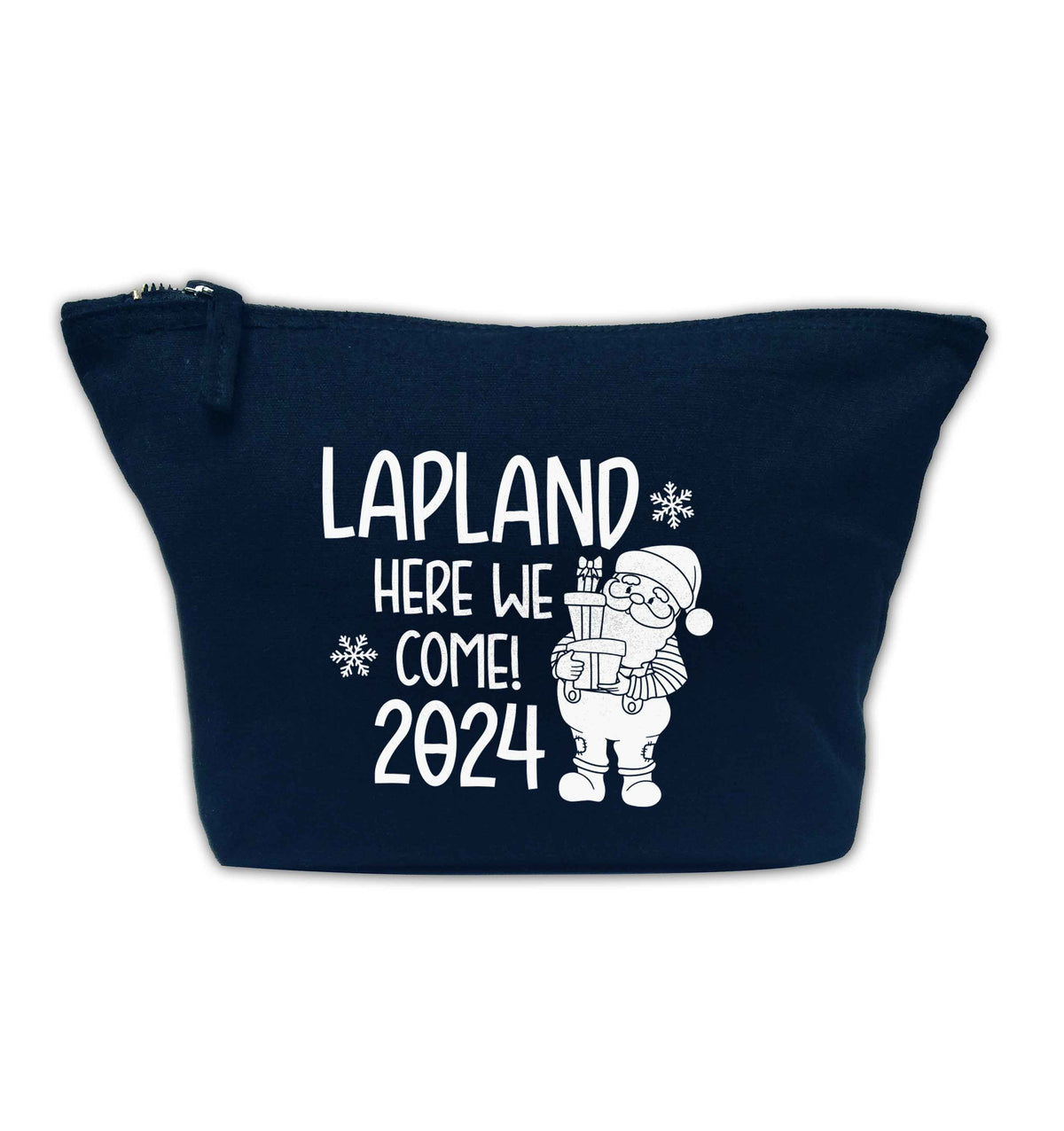 Lapland here we come navy makeup bag