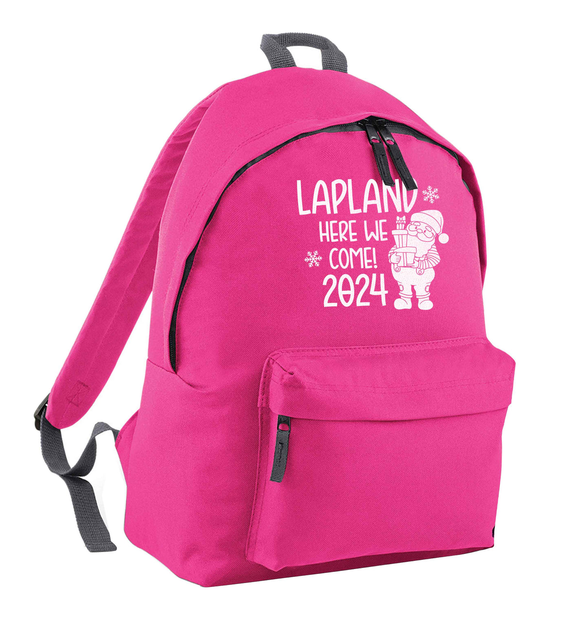 Lapland here we come pink adults backpack