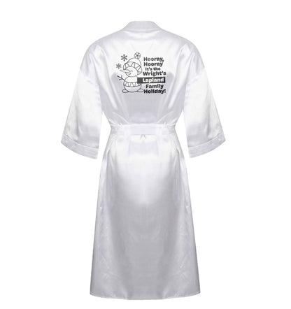 Hooray it's the personalised Lapland holiday! XL/XXL white ladies dressing gown size 16/18