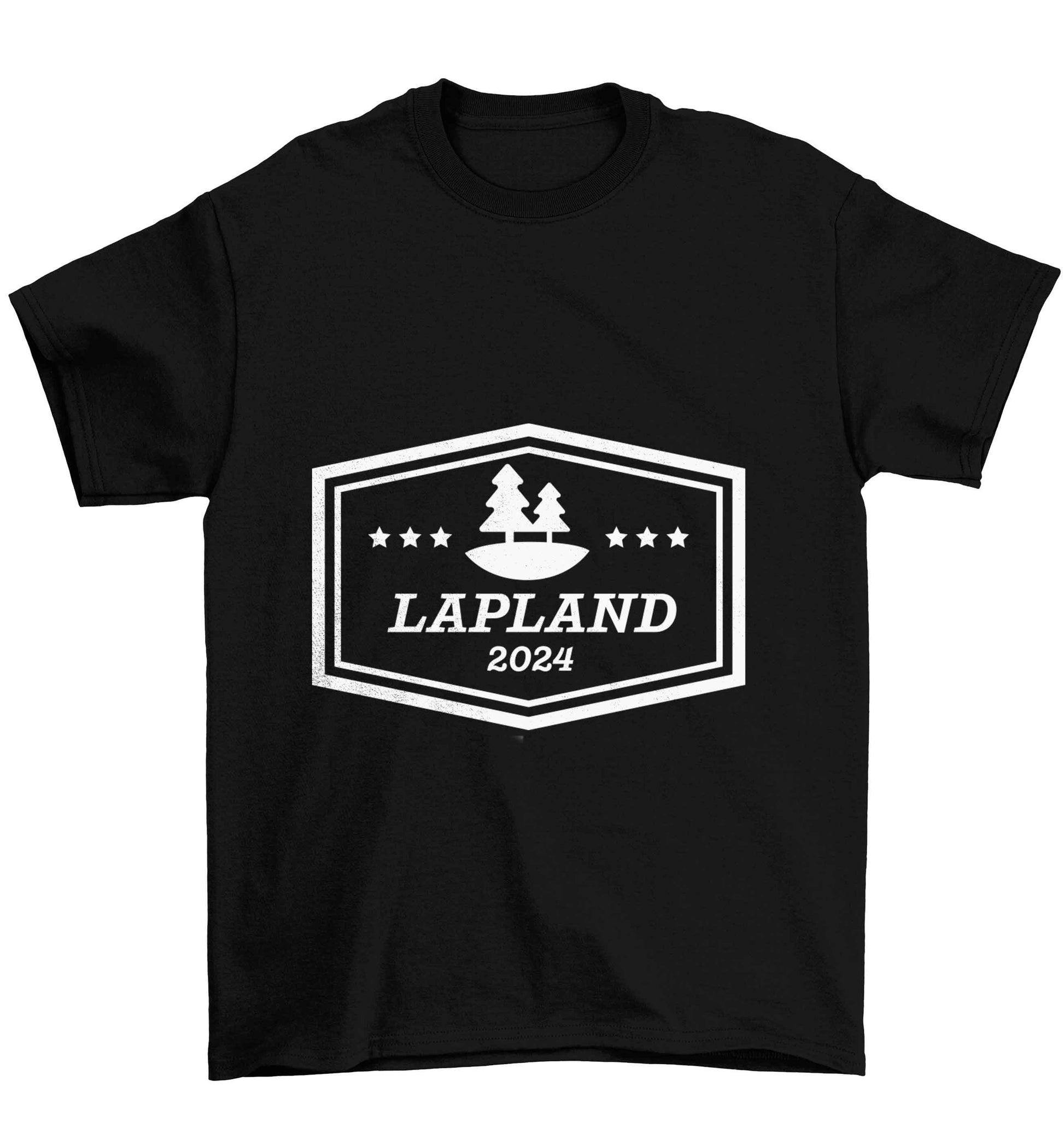 Custom date Lapland Children's black Tshirt 12-13 Years