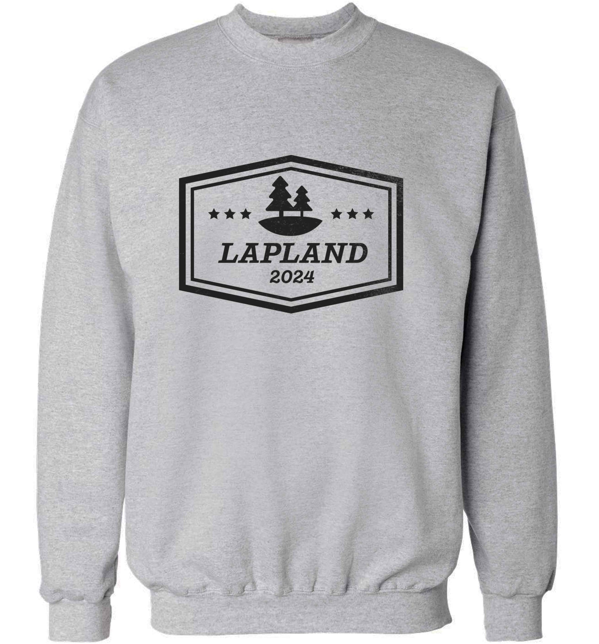 Custom date Lapland adult's unisex grey sweater 2XL