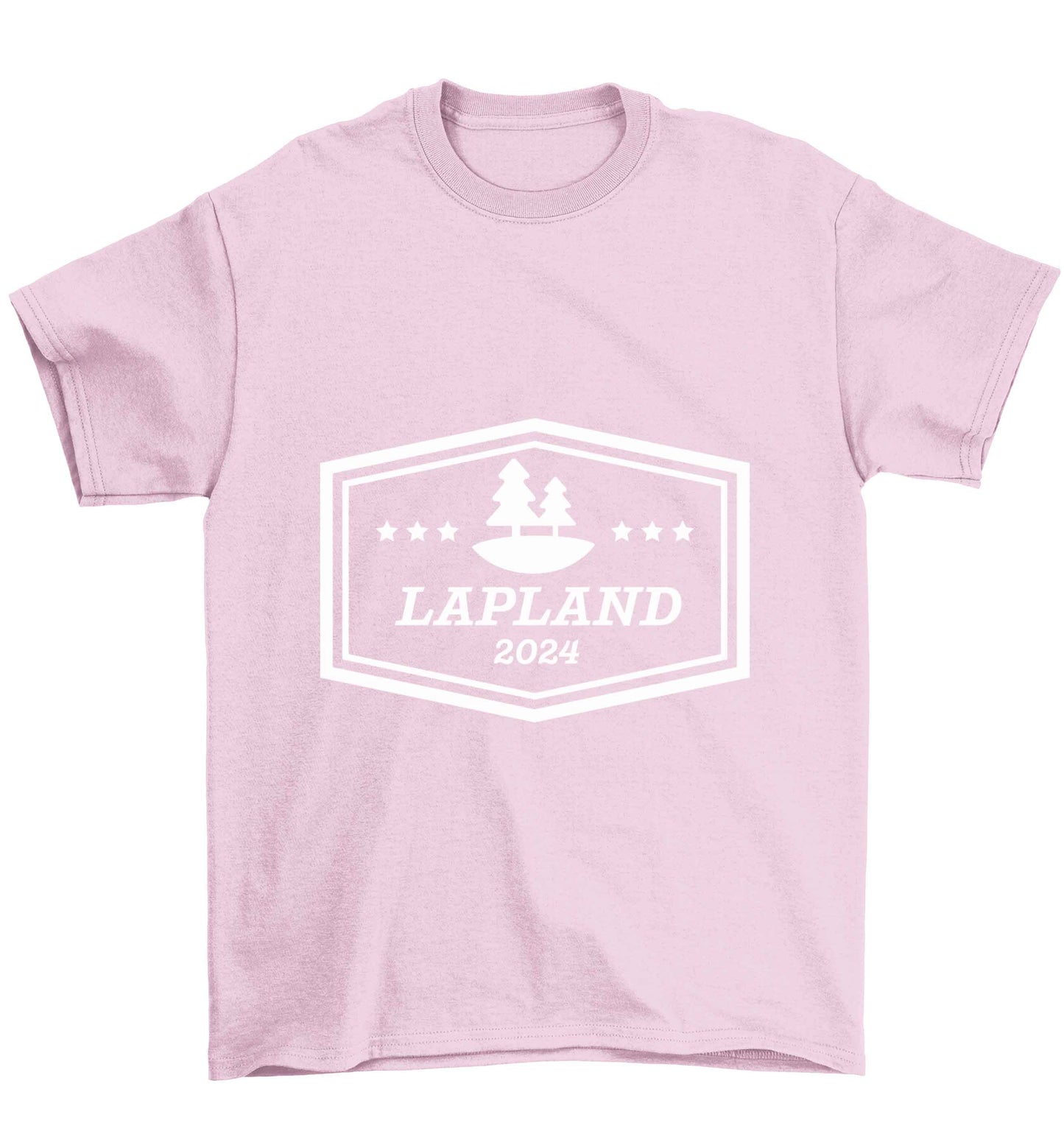 Custom date Lapland Children's light pink Tshirt 12-13 Years