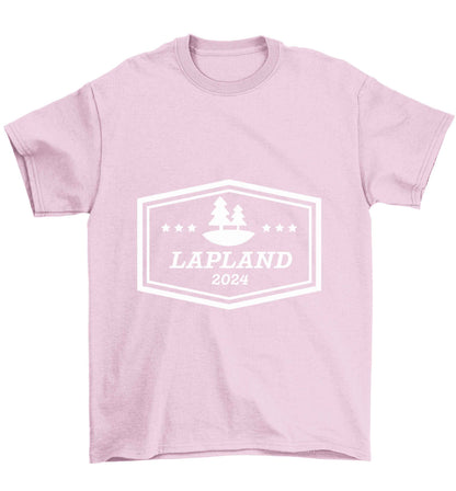Custom date Lapland Children's light pink Tshirt 12-13 Years