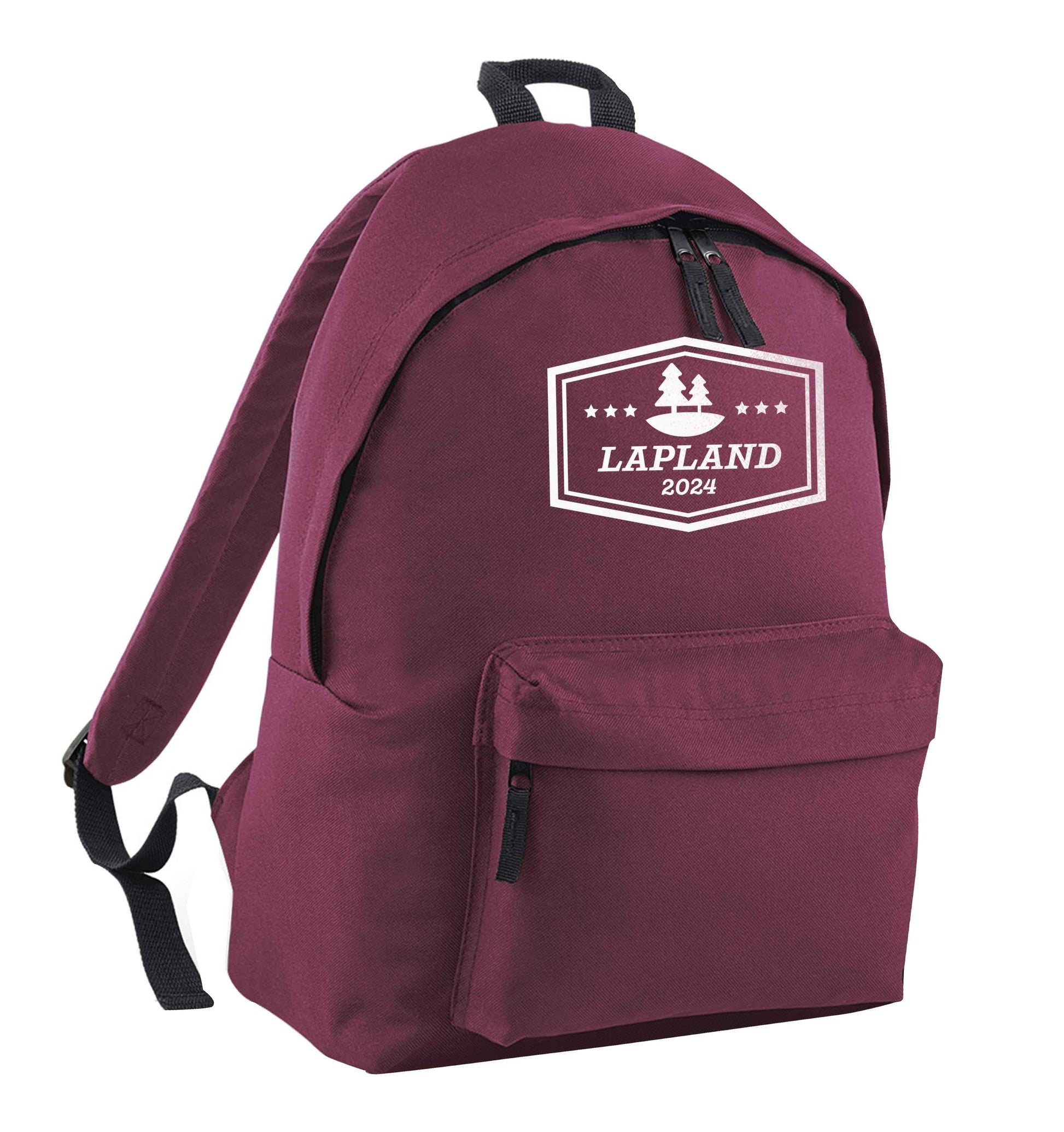 Custom date Lapland maroon children's backpack