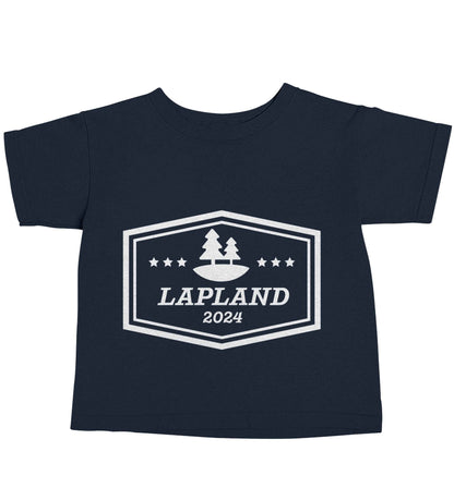 Custom date Lapland navy baby toddler Tshirt 2 Years