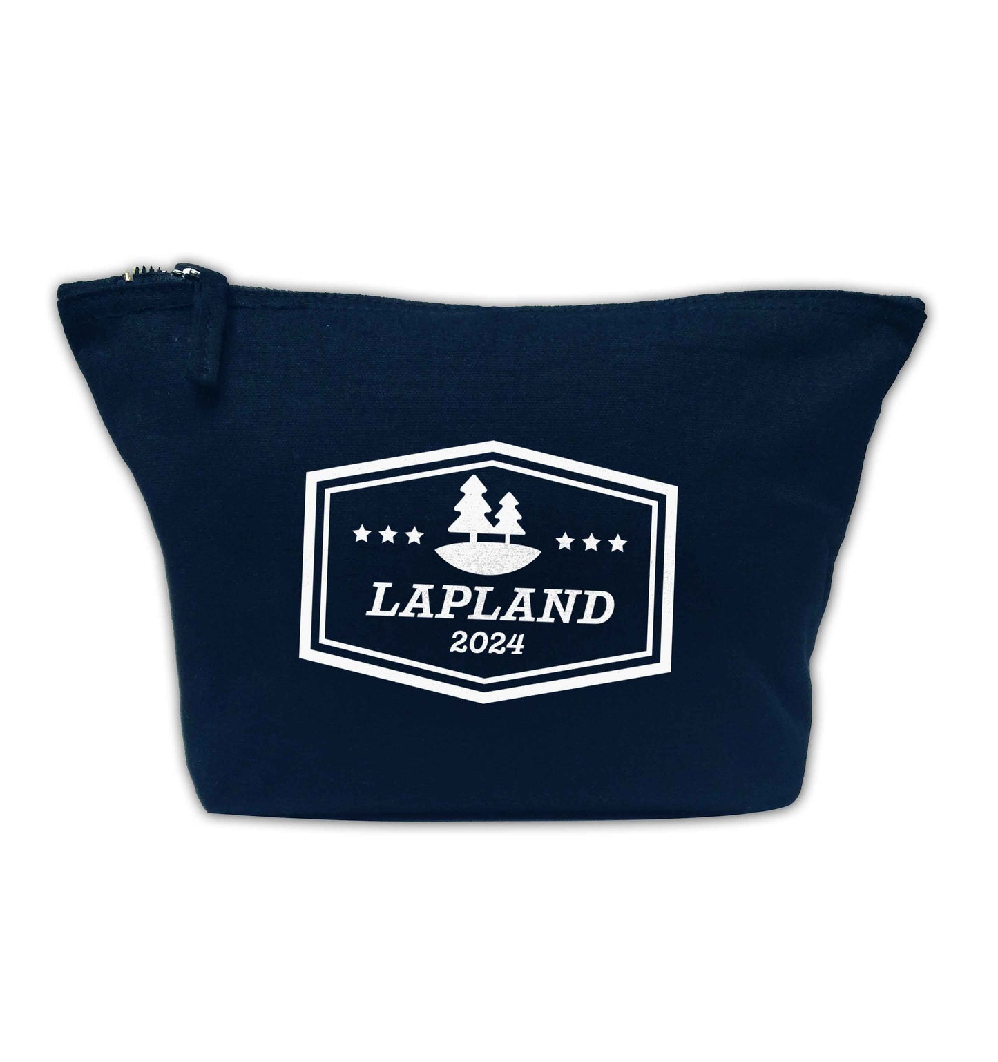 Custom date Lapland navy makeup bag