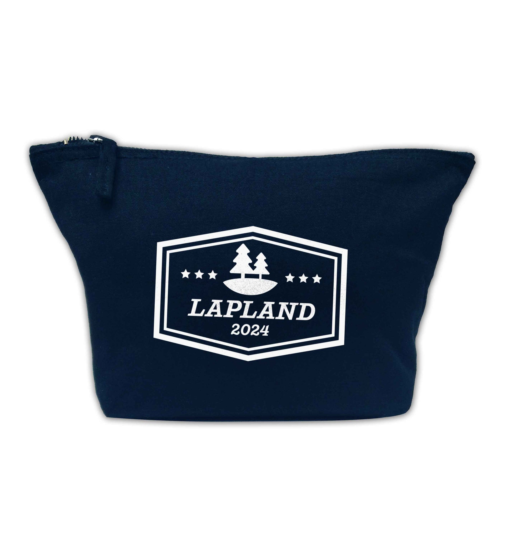 Custom date Lapland navy makeup bag