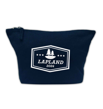 Custom date Lapland navy makeup bag