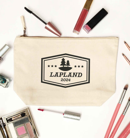 Custom date Lapland natural makeup bag
