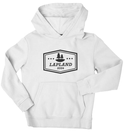 Custom date Lapland children's white hoodie 12-13 Years