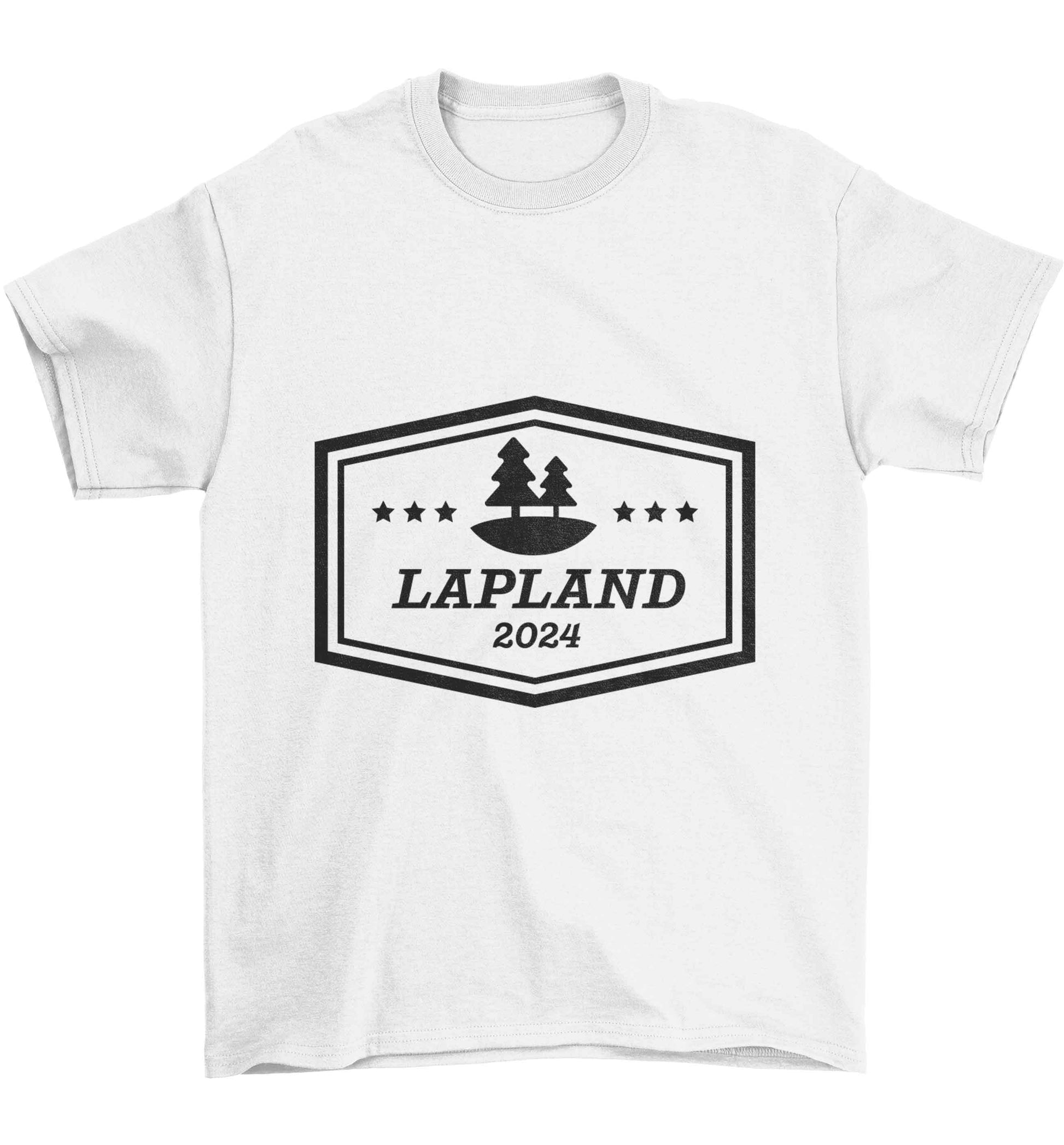 Custom date Lapland Children's white Tshirt 12-13 Years