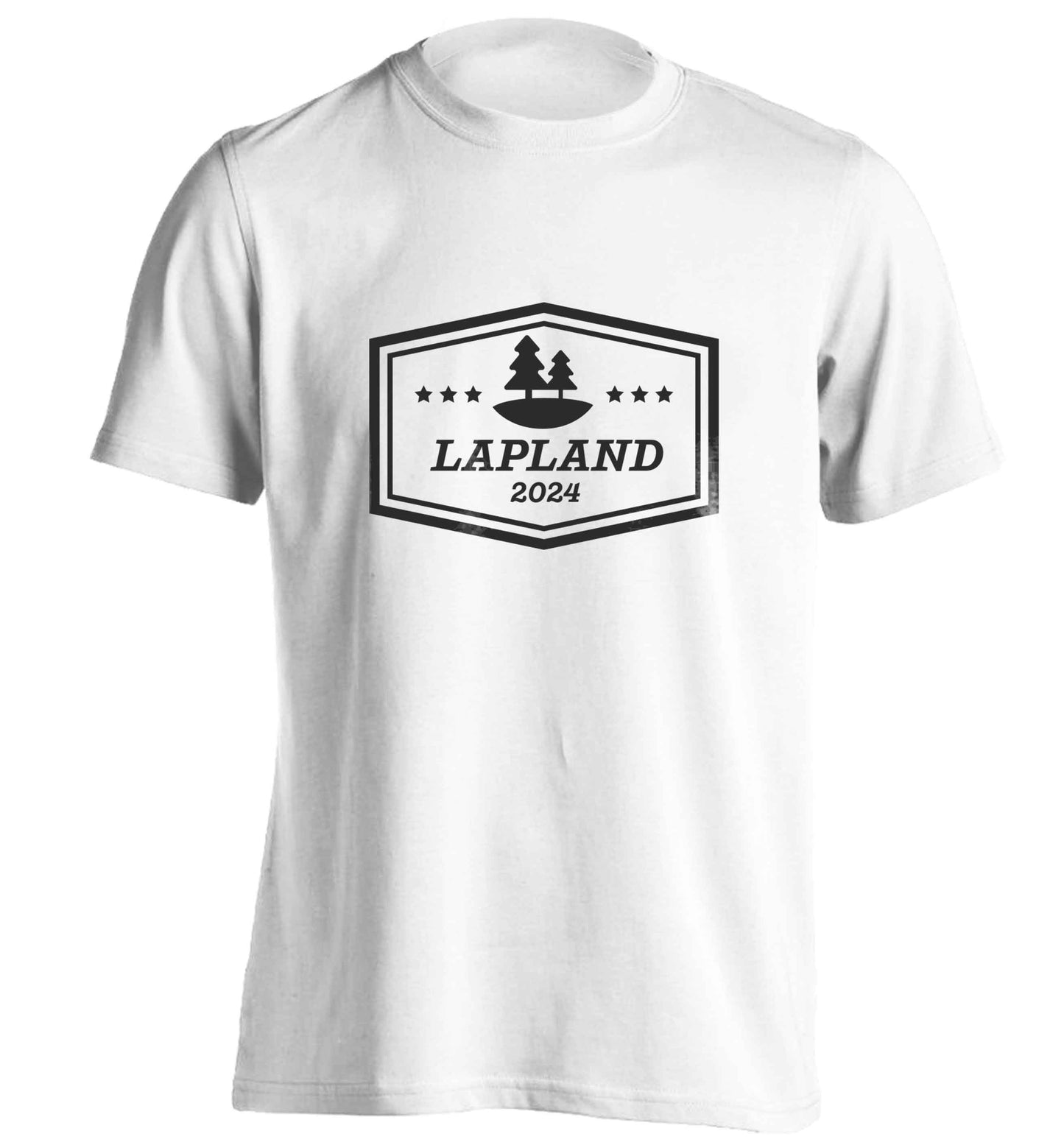 Custom date Lapland adults unisex white Tshirt 2XL