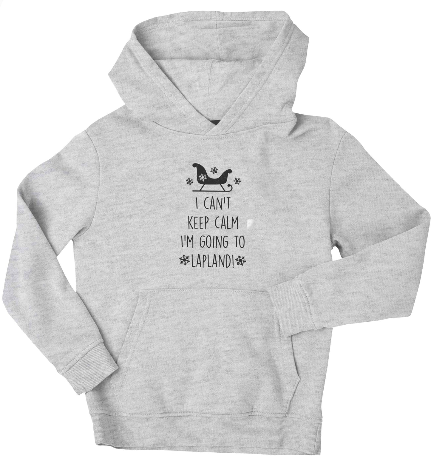 I can't keep calm I'm going to Lapland children's grey hoodie 12-13 Years