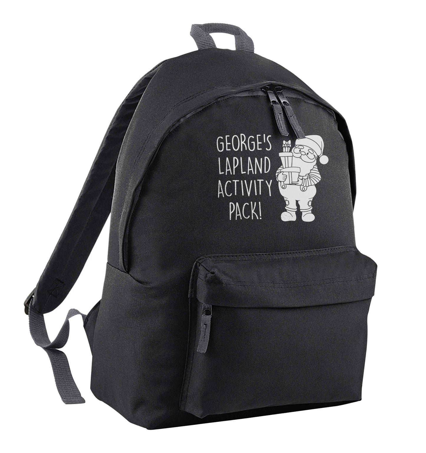 Custom Lapland activity pack black adults backpack