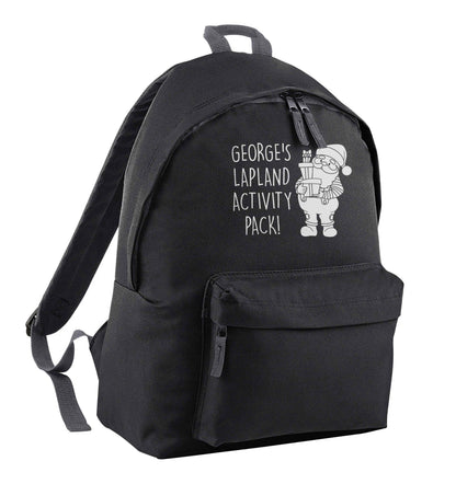 Custom Lapland activity pack black adults backpack