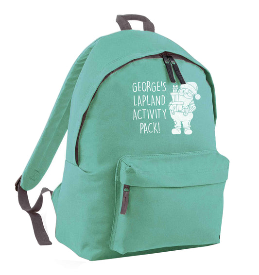 Custom Lapland activity pack mint adults backpack