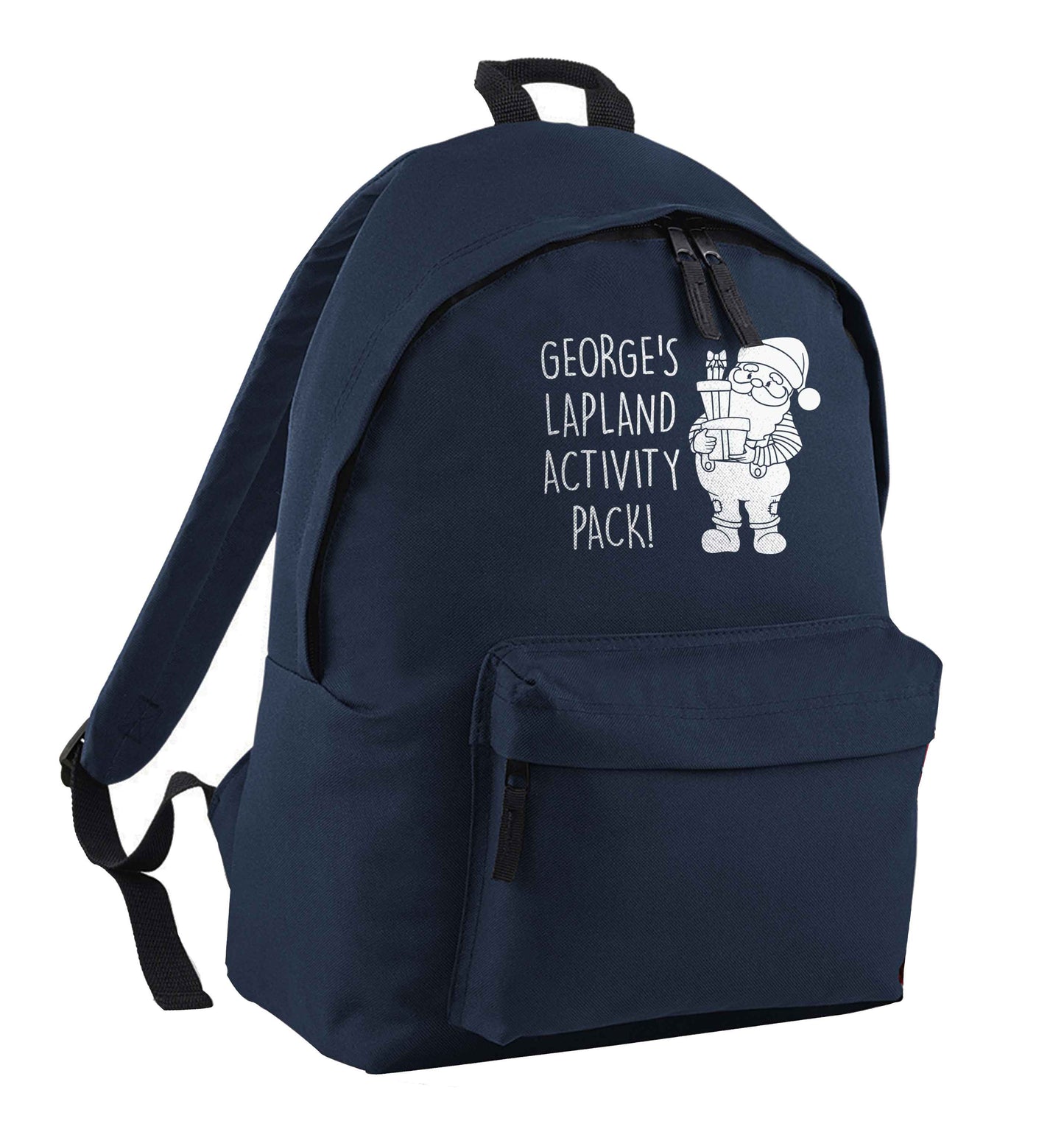 Custom Lapland activity pack navy children's backpack
