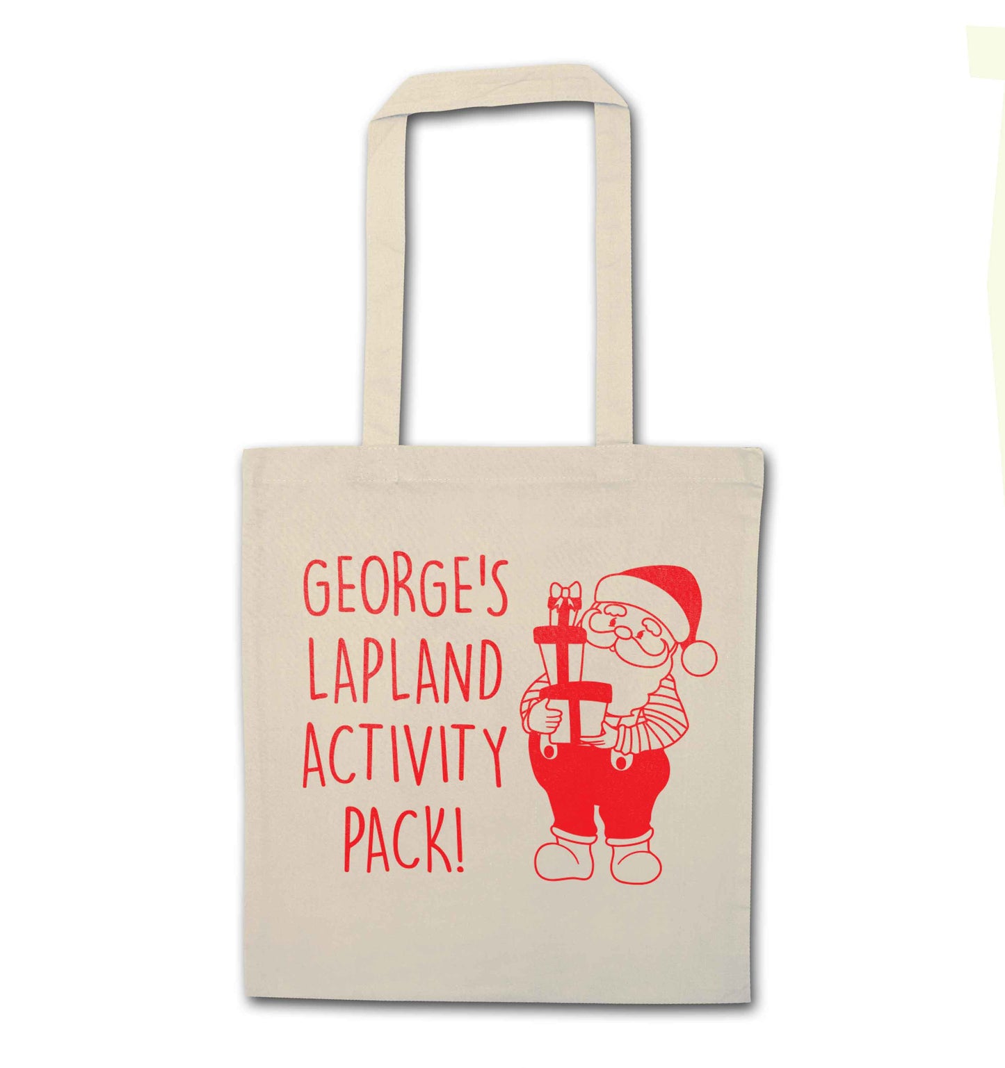 Custom Lapland activity pack natural tote bag