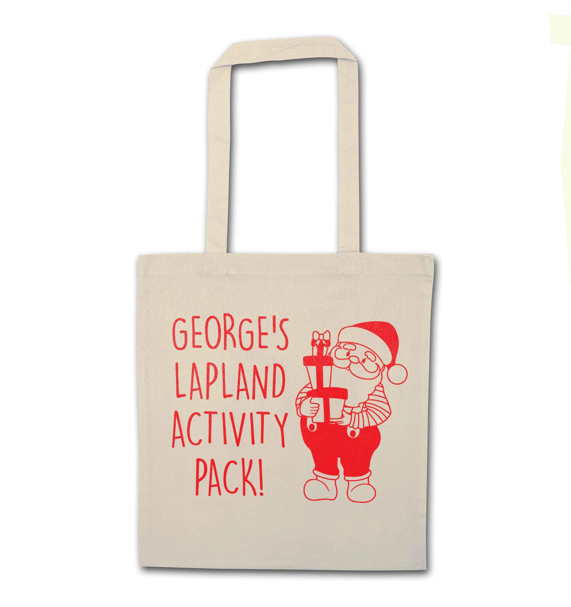 Custom Lapland activity pack natural tote bag