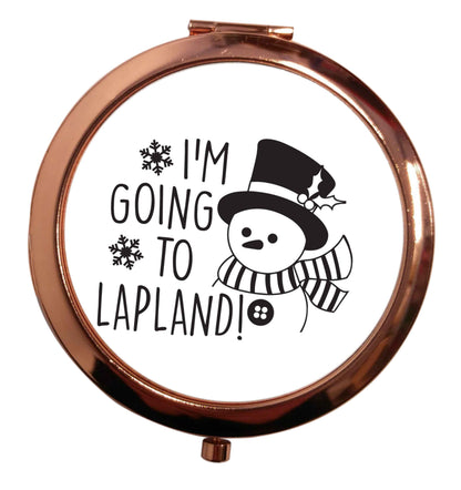 I'm going to Lapland rose gold circle pocket mirror