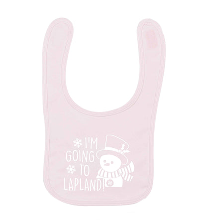 I'm going to Lapland pale pink baby bib