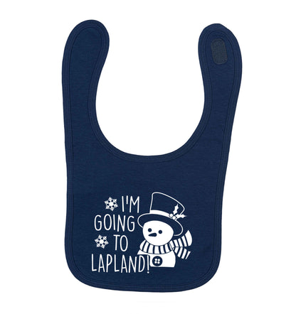 I'm going to Lapland navy baby bib