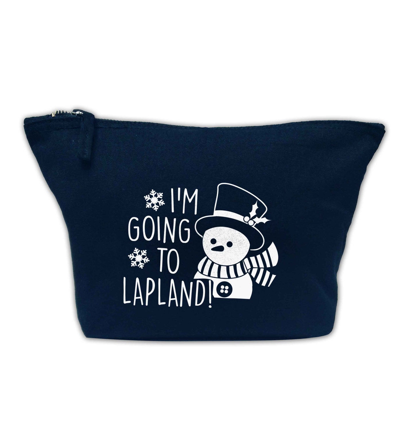 I'm going to Lapland navy makeup bag