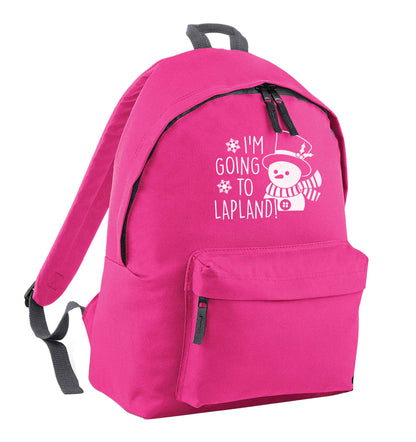 I'm going to Lapland pink children's backpack