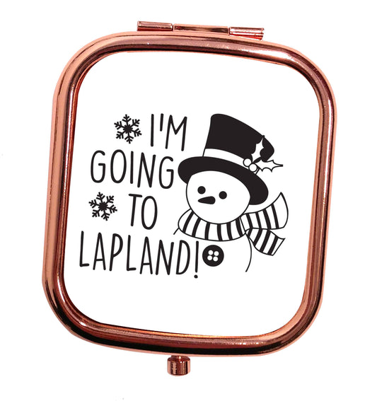 I'm going to Lapland rose gold square pocket mirror