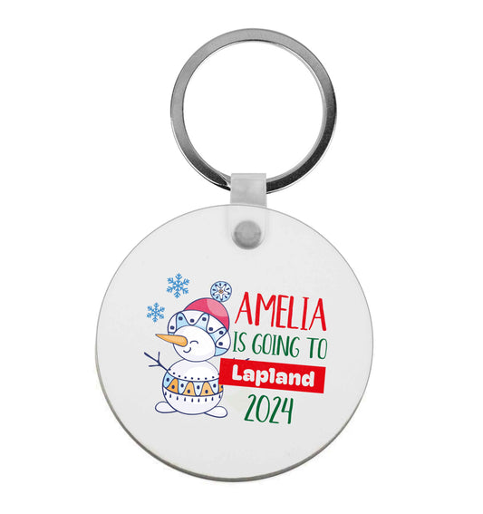 Any name here - is going to Lapland personalised | Keyring