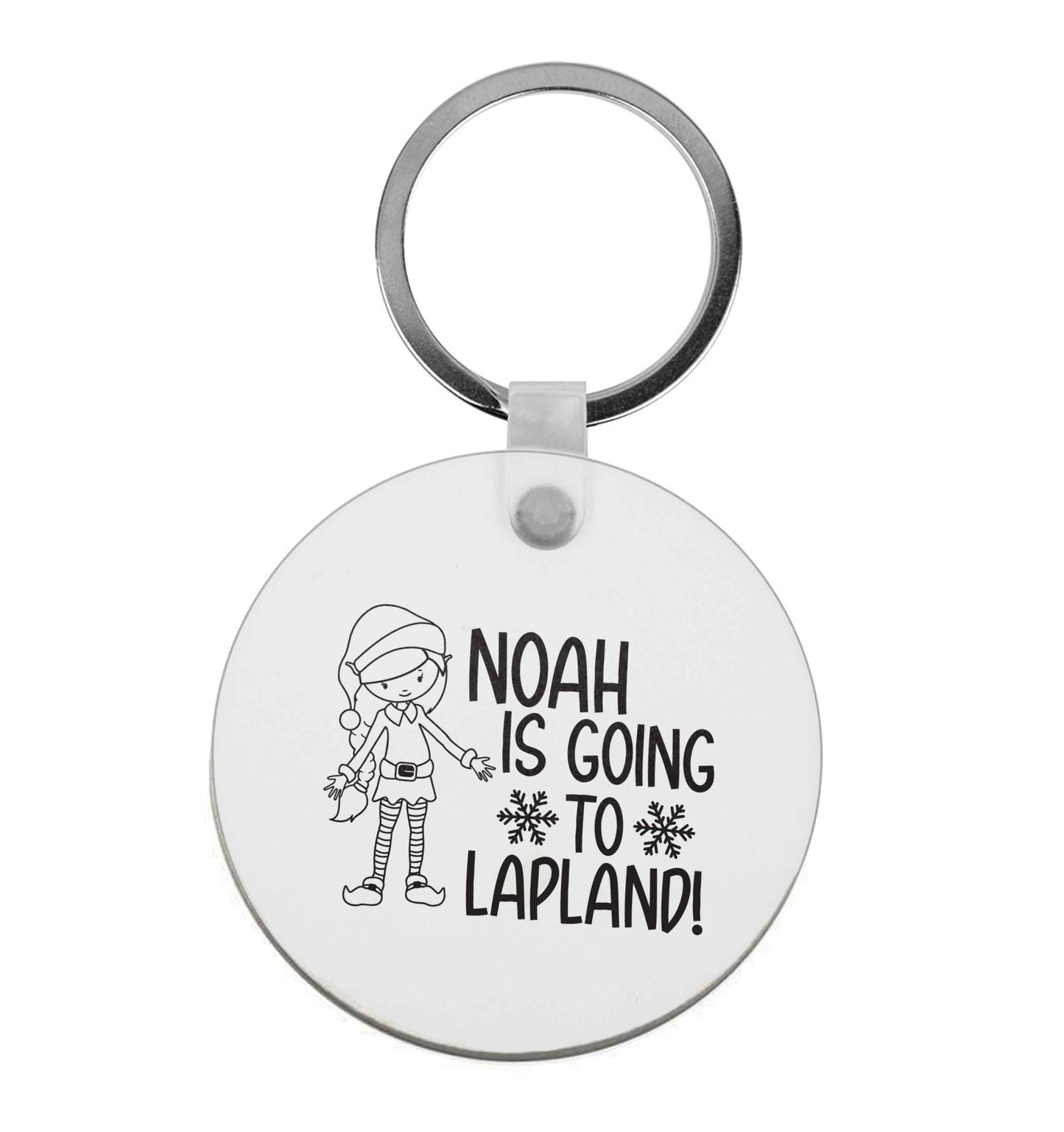 Any name here - is going to Lapland personalised elf | Keyring
