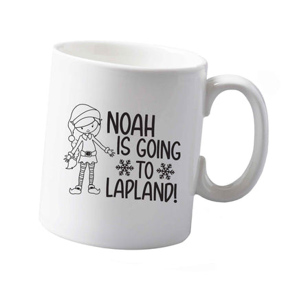 10 oz Any name here - is going to Lapland personalised elf ceramic mug both sides