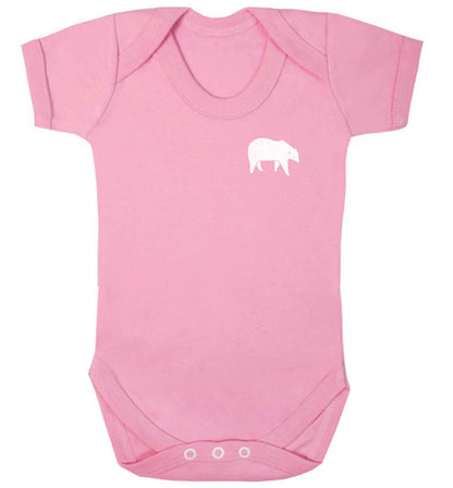 Polar Bear Kit baby vest pale pink 18-24 months