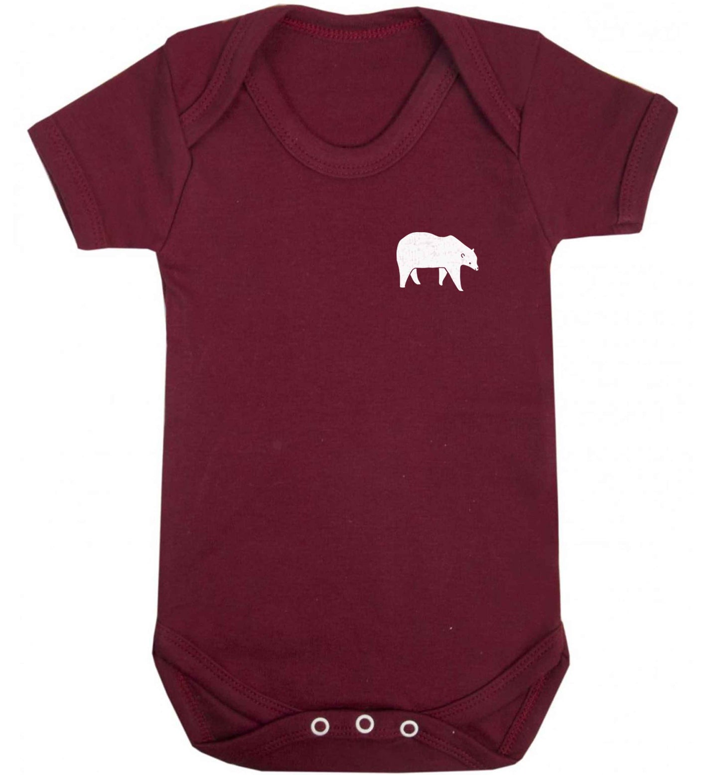 Polar Bear Kit baby vest maroon 18-24 months