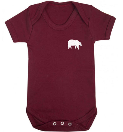 Polar Bear Kit baby vest maroon 18-24 months