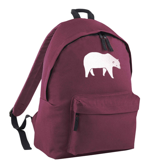 Polar Bear Kit maroon children's backpack