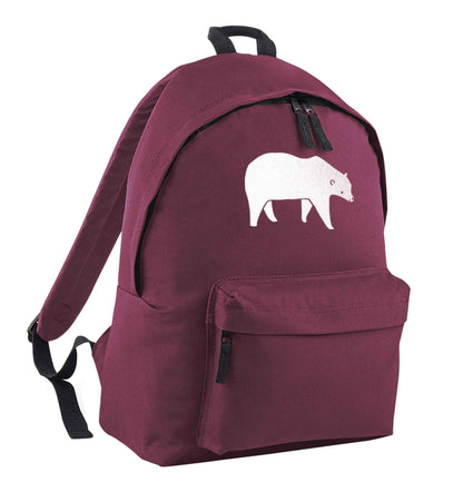 Polar Bear maroon adults backpack