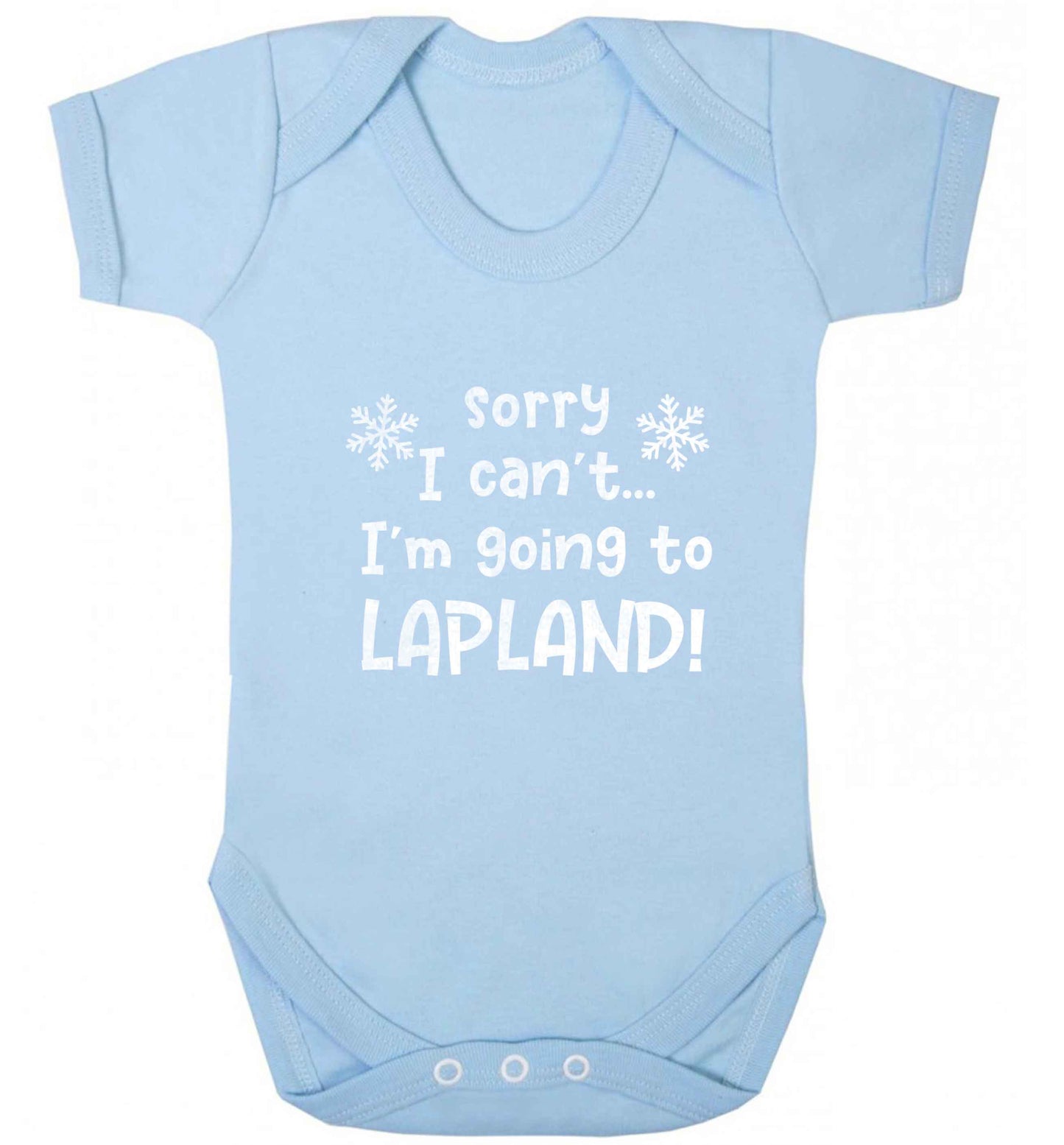 Sorry I can't I'm going to Lapland baby vest pale blue 18-24 months