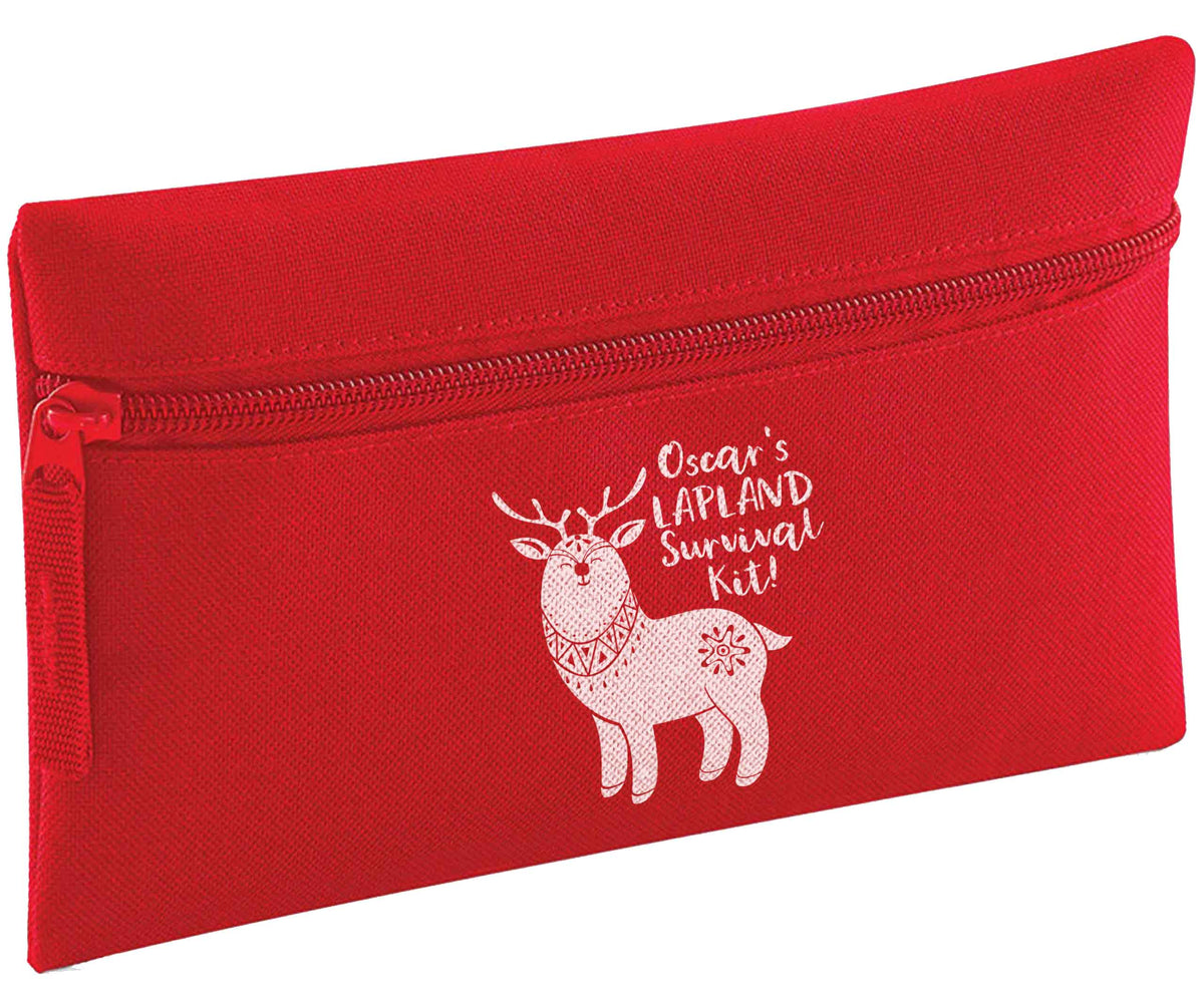 Personalised Lapland Survival Kit pencil case