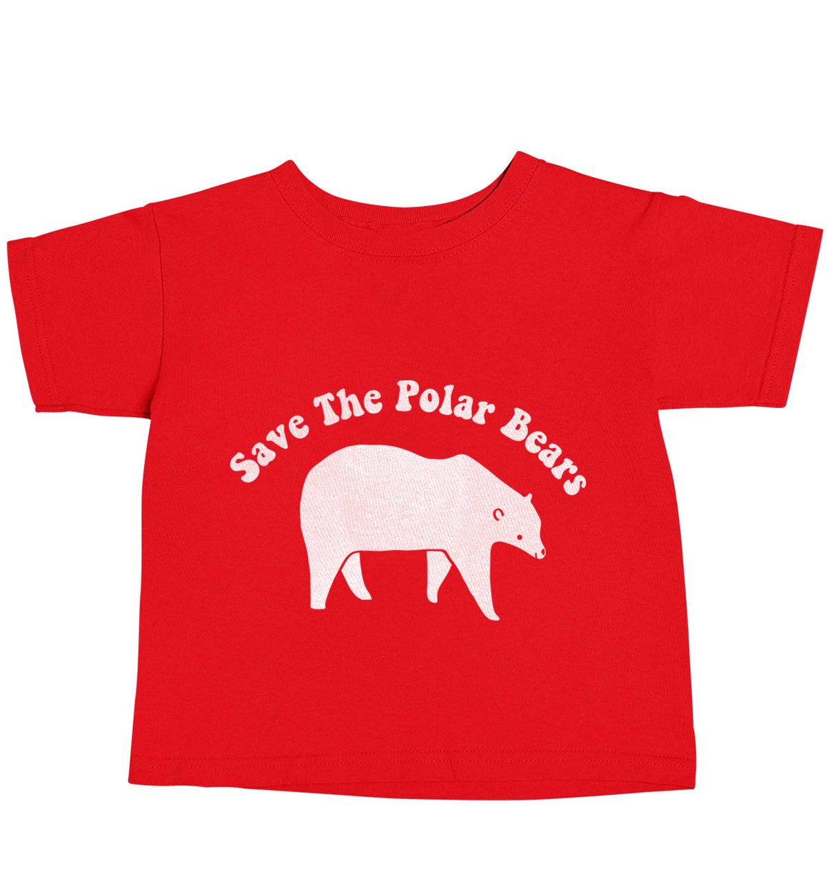 Save The Polar Bears red baby toddler Tshirt 2 Years